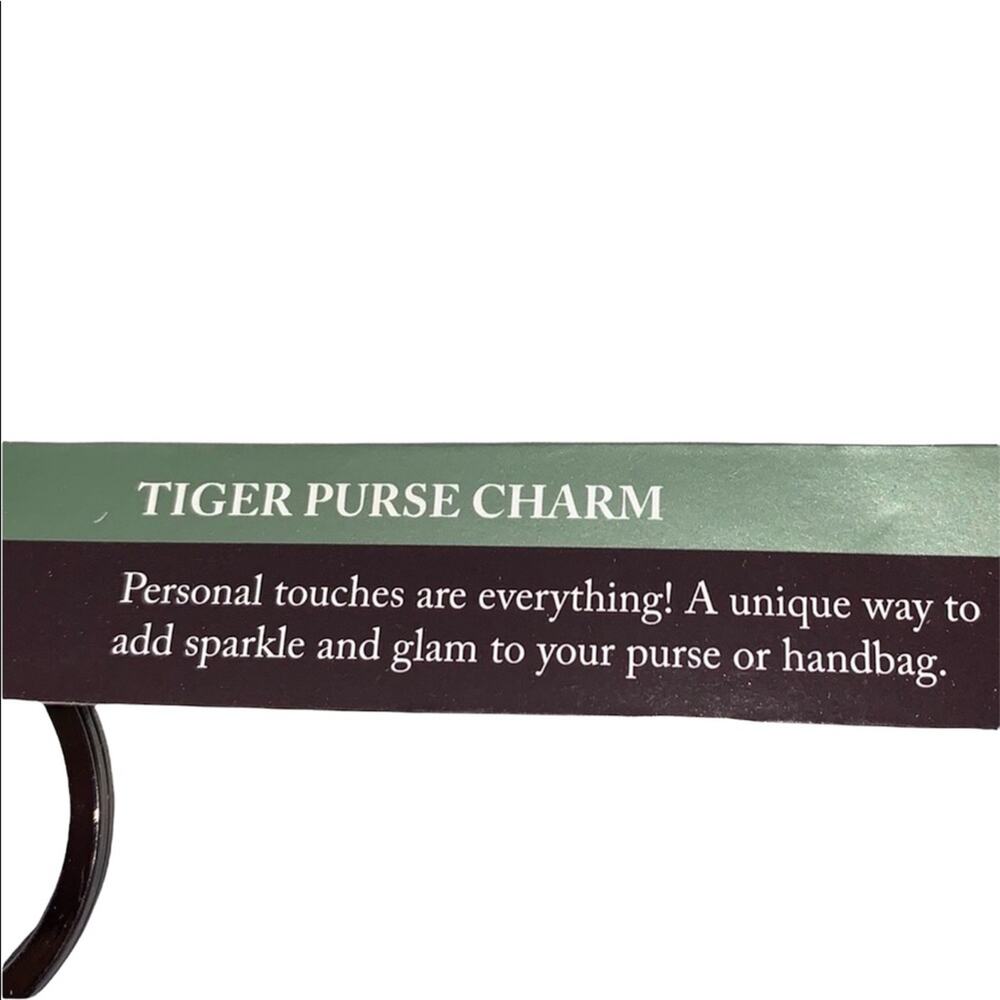 NWT Miche Tiger Purse Charm Keychain Beaded Stone Bag Charm Statement Accessory - Picture 3 of 4